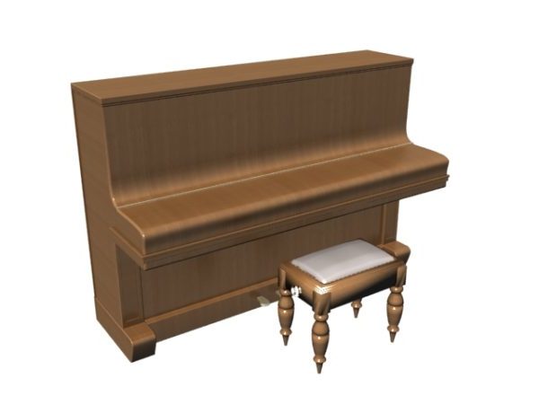 Upright Piano With Bench Free 3d Model Max Open3dmodel 44769