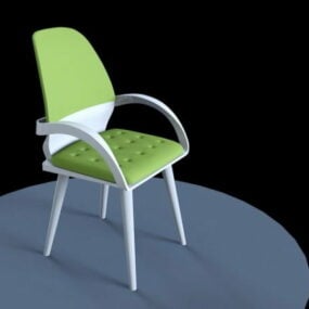 Moderni ruokapöydän tuoli käsivarsilla 3d-malli