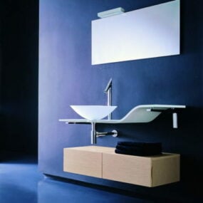 Modern Art Deco Bathroom Vanity 3d model
