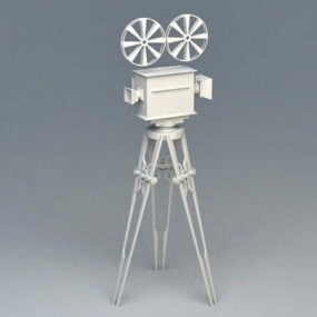 Τρισδιάστατο μοντέλο ταινίας Vintage Movie Camera