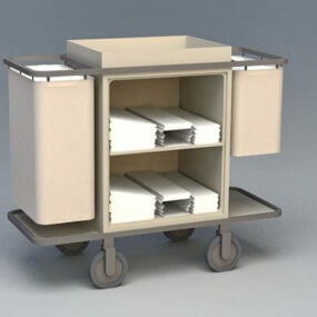 Hotel Housekeeping Cart 3d-modell