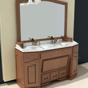 Vintage Style Bathroom Vanity 3d model