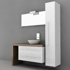 Nowoczesny zestaw toaletek łazienkowych Model 3D