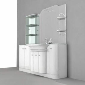 Idée d'armoire de salle de bain modèle 3D