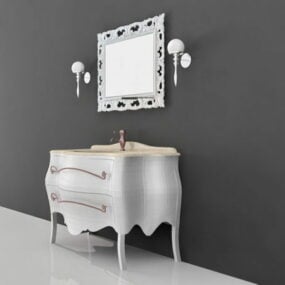 الحمام الفرنسي العتيقة بالباطل نموذج 3D