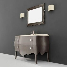 Standing Bath Vanity Cabinet 3d model