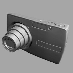 Modello 3d dell'attrezzatura per fotocamera con obiettivo