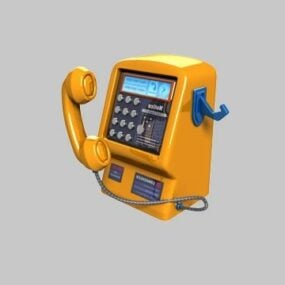 Retro Duvar Telefonu 3D modeli