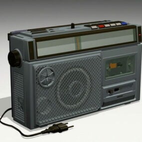 Boombox Radio Cassette Player דגם תלת מימד