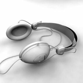 Trådbundna hörlurar 3d-modell