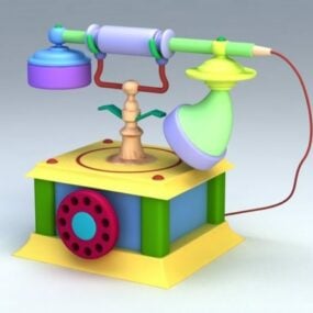 نموذج الهاتف الرجعية العتيقة 3D