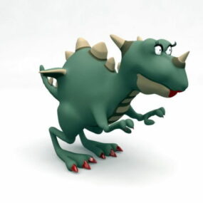Turuncu Triceratops Dinozor 3d modeli