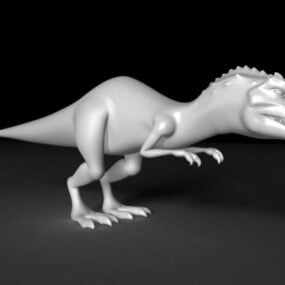 Modelo 3d de plataforma de dinosaurio mamá
