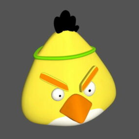 Angry Bird Yellow דגם תלת מימד
