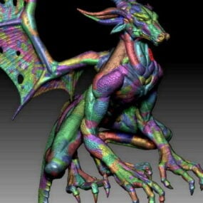 ドラゴンの彫刻3Dモデル