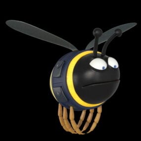 Cute Cartoon Bee 3d model