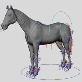 Modello 3d dell'attrezzatura per cavalli