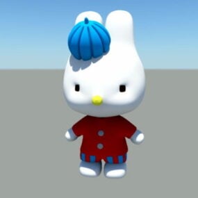 Personnage de chat de dessin animé modèle 3D