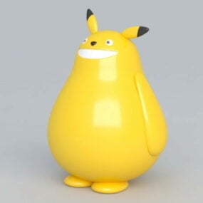 Modelo 3d de Pikachu gordo