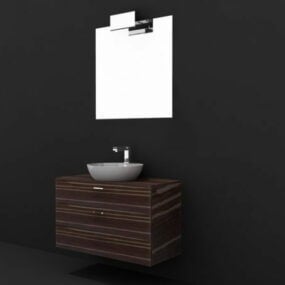 3д модель небольшого плавающего туалетного столика для ванной