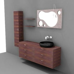 Ý tưởng bàn trang điểm phòng tắm độc đáo Mô hình 3d