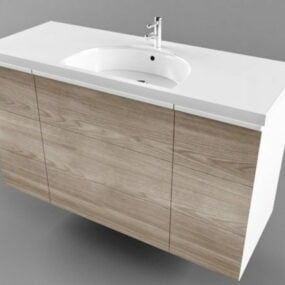 Mueble para lavabo de baño modelo 3d