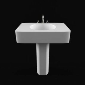 Pedestal Wash Basin 3d model