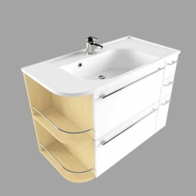 Frisörsalong Sink Stol Kombinera 3d-modell