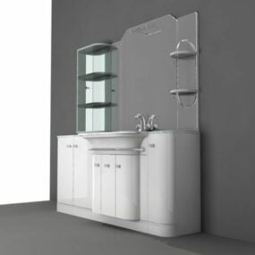 דגם תלת מימד מודרני של חדרי אמבטיה