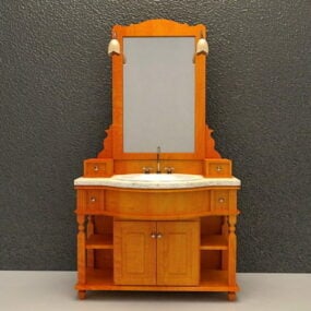 Antique Bathroom Vanity Cabinets 3d model