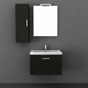 3д модель черных туалетных столиков для ванной комнаты