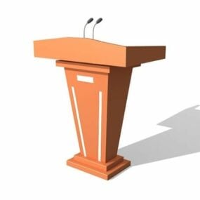 Podium And Lectern With Sound 3d model