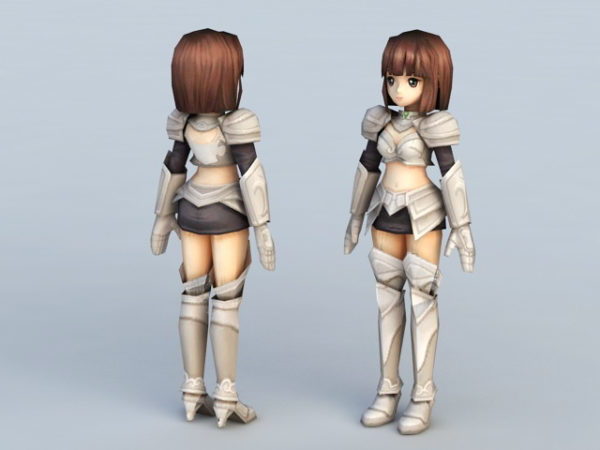 Anime Female Knight Free 3d Model - .Max - Open3dModel