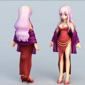 Motherly Anime Woman 3d model