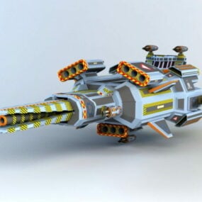 科幻太空护卫舰3d模型