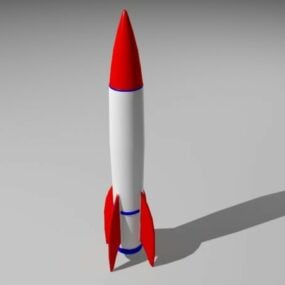 Cartoon Rocket 3d model