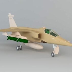 Raf Jaguar Attack Aircraft 3d-modell