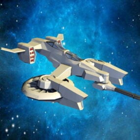 Sci-fi Gunship 3d μοντέλο