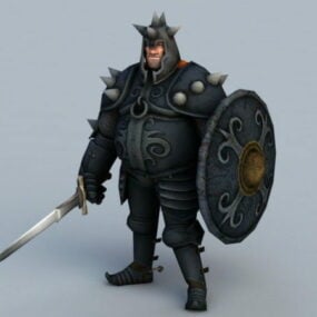 Medieval Black Knight 3d model