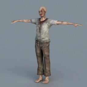 3D model zombie muže