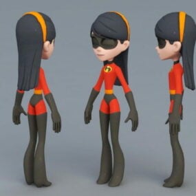 Violet Parr karakter 3D-model