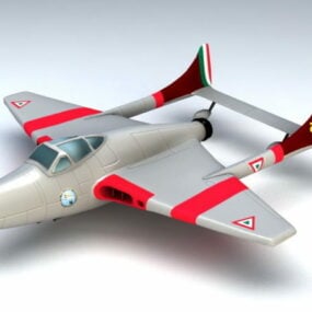 Vampire Fighter Aircraft 3d model