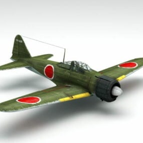 Ww2 A6m Zero Fighter 3d μοντέλο