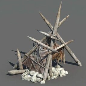 Model 3D namiotu jurtowego
