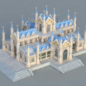 ゴシック様式の教会の柱 3D モデル