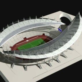 Sportstadion 3D-Modell