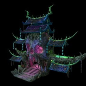3D model budovy démonické věže