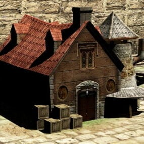 中世の鍛冶屋の鍛造3Dモデル