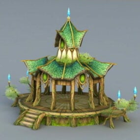 3D-Modell des Pavillons im Elfenstil