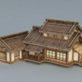 Παλιό ιαπωνικό σπίτι τρισδιάστατο μοντέλο